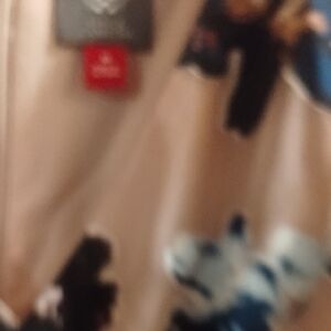 Cream and Black Patterned Jacket